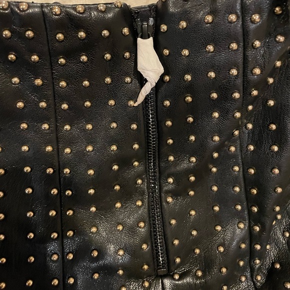 Alice + Olivia 
Carter Vegan Leather Studded Mini Skirt - Picture 7 of 8